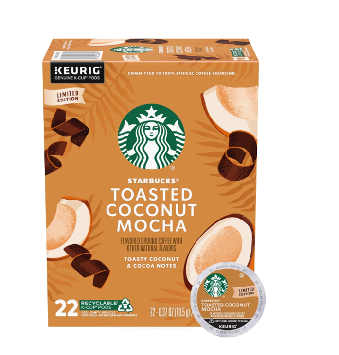 (image for) Starbucks K Cup Coffee Toasted Coconut Mocha 22ct